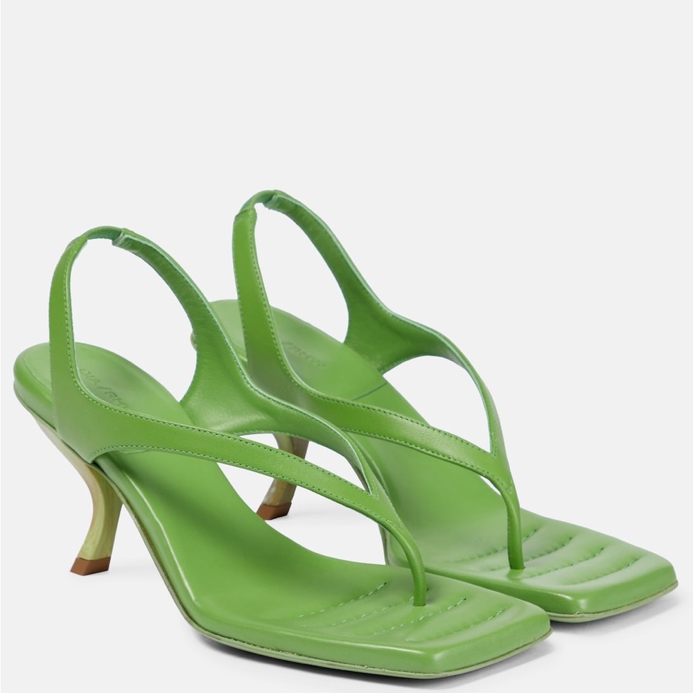 GIA BORGHINI Gia/Rhw Rosie 13 leather thong sandals sz‎ 40